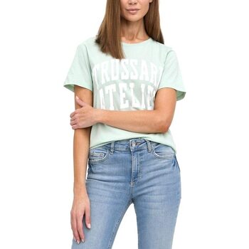 Υφασμάτινα Γυναίκα T-shirt με κοντά μανίκια Trussardi LOGO T-SHIRT WOMEN ΠΡΑΣΙΝΟ
