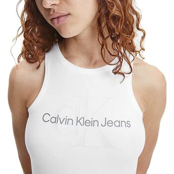 Calvin Klein Jeans SEASONAL MONOGRAM TANK DRESS WOMEN ΛΕΥΚΟ
