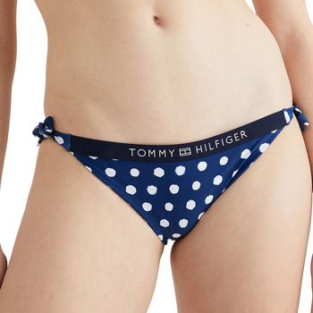 Υφασμάτινα Γυναίκα Μαγιώ / shorts για την παραλία Tommy Hilfiger SIDE TIE CHEEKY BIKINI BOTTOM WOMEN ΛΕΥΚΟ- ΜΠΛΕ
