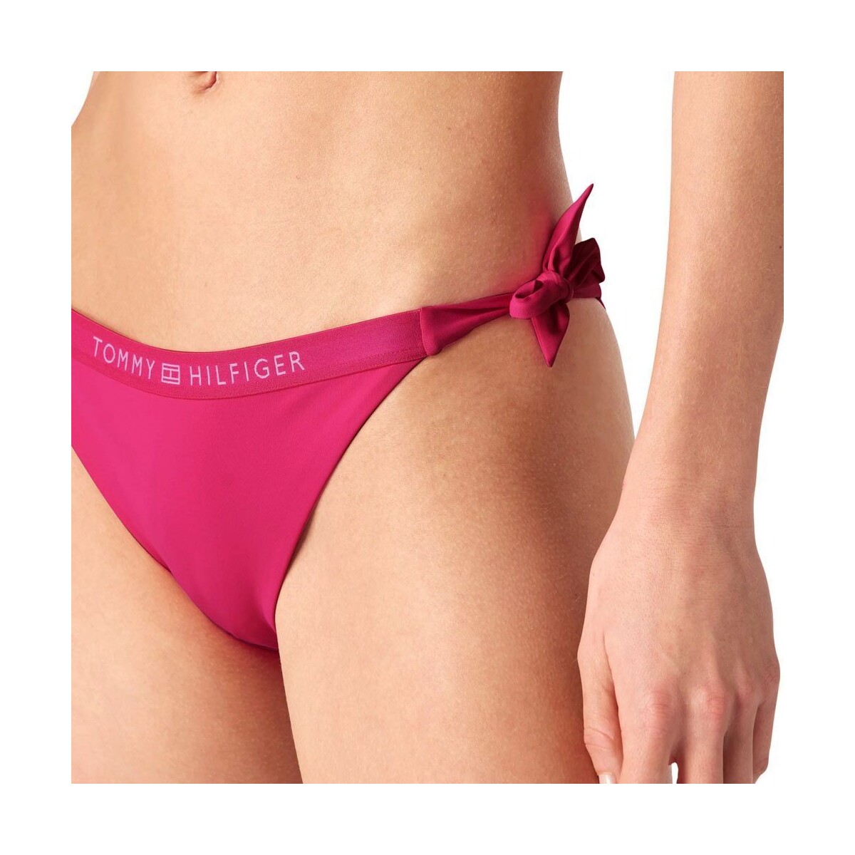 Υφασμάτινα Γυναίκα Μαγιώ / shorts για την παραλία Tommy Hilfiger SIDE TIE CHEEKY BIKINI BOTTOM WOMEN ΦΟΥΞΙΑ