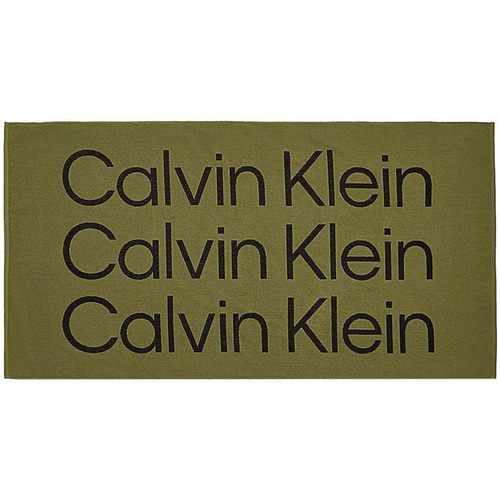 Σπίτι Πετσέτες θαλάσσης Calvin Klein Jeans TOWEL UNISEX ΜΑΥΡΟ- ΧΑΚΙ