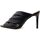 Παπούτσια Γυναίκα Τσόκαρα Carrano E49308 LEATHER HIGH HEEL MULES WOMEN ΜΑΥΡΟ
