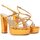 Παπούτσια Γυναίκα Σανδάλια / Πέδιλα Kotris SNAKE SKIN HIGH HEEL SANDALS WOMEN ΠΟΡΤΟΚΑΛΙ