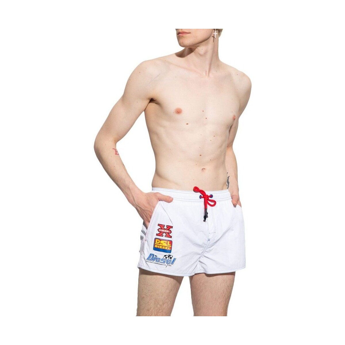 Υφασμάτινα Άνδρας Μαγιώ / shorts για την παραλία Diesel BMBX-CAYBAY SWIMSHORTS MEN ΛΕΥΚΟ