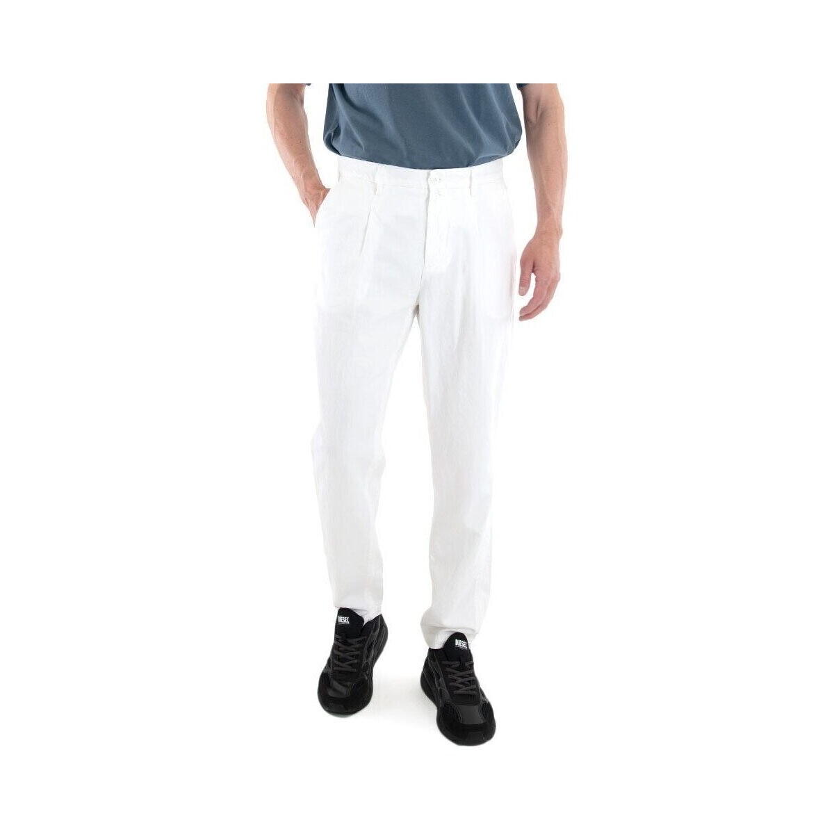 Υφασμάτινα Άνδρας Παντελόνια Uniform TAYLOR CHINO PANTS MEN ΛΕΥΚΟ