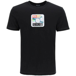 Υφασμάτινα Άνδρας T-shirt με κοντά μανίκια Diesel T-DIEGOR-E37 T-SHIRT MEN ΜΑΥΡΟ