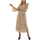 Υφασμάτινα Γυναίκα Φορέματα My T Wearables MIDI DRESS WOMEN ΚΑΦΕ- ΜΠΕΖ