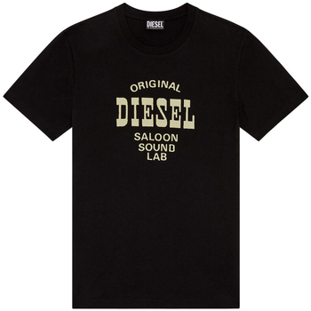 Υφασμάτινα Άνδρας T-shirt με κοντά μανίκια Diesel T-DIEGOR E12 T-SHIRT MEN ΜΑΥΡΟ