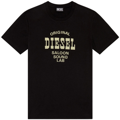 Υφασμάτινα Άνδρας T-shirt με κοντά μανίκια Diesel T-DIEGOR E12 T-SHIRT MEN ΜΑΥΡΟ