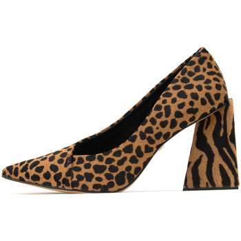 Παπούτσια Γυναίκα Γόβες Carrano E52700 LEATHER HIGH HEEL PUMPS WOMEN ΚΑΦΕ- ΜΑΥΡΟ
