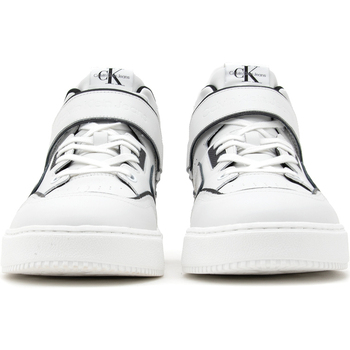 Calvin Klein Jeans CHUNKY CUPSOLE LACEUP MID SNEAKERS MEN ΛΕΥΚΟ- ΜΑΥΡΟ