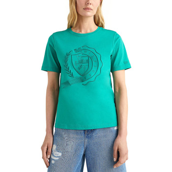 Υφασμάτινα Γυναίκα T-shirt με κοντά μανίκια Tommy Hilfiger ICON CREW NECK REGULAR FIT T-SHIRT WOMEN ΠΡΑΣΙΝΟ