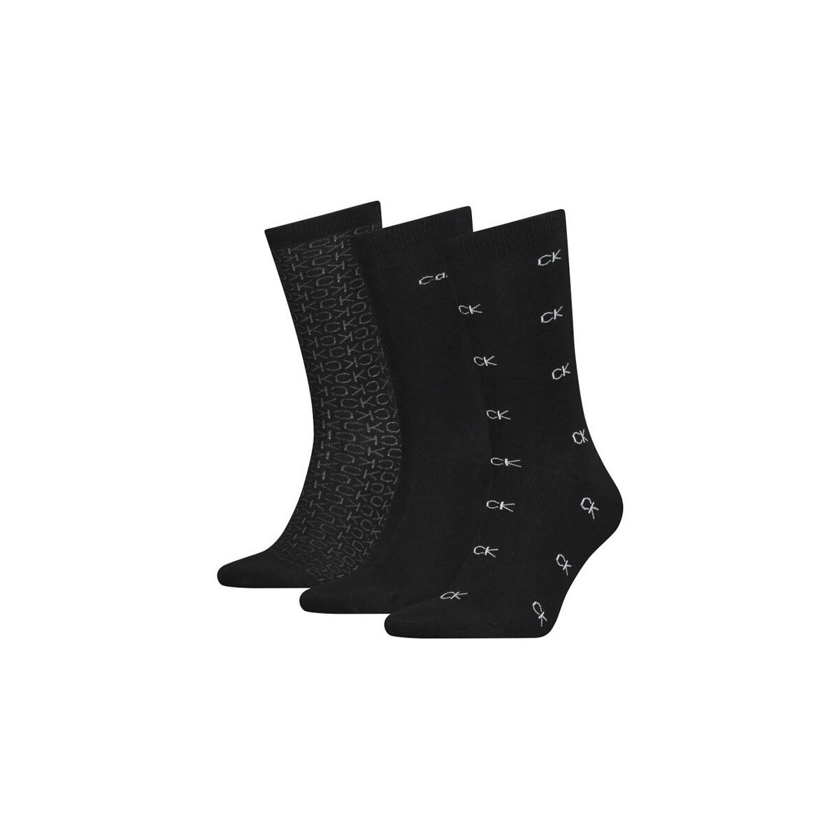 Εσώρουχα Άνδρας Κάλτσες Calvin Klein Jeans LOGO LUX CARDBOARD GIFTBOX 3 PACK SOCKS MEN ΜΑΥΡΟ