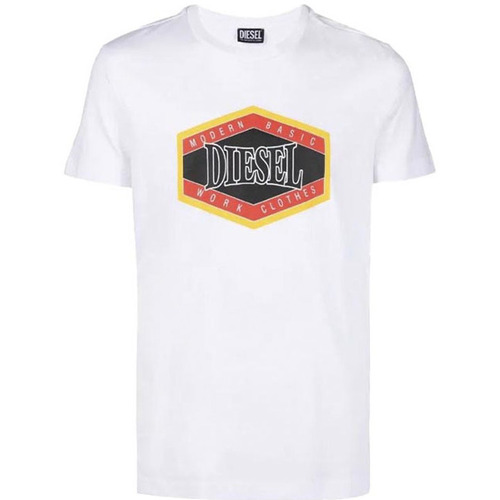 Υφασμάτινα Άνδρας T-shirt με κοντά μανίκια Diesel T-DIEGOR-E14 T-SHIRT MEN ΚΟΚΚΙΝΟ- ΛΕΥΚΟ- ΜΑΥΡΟ