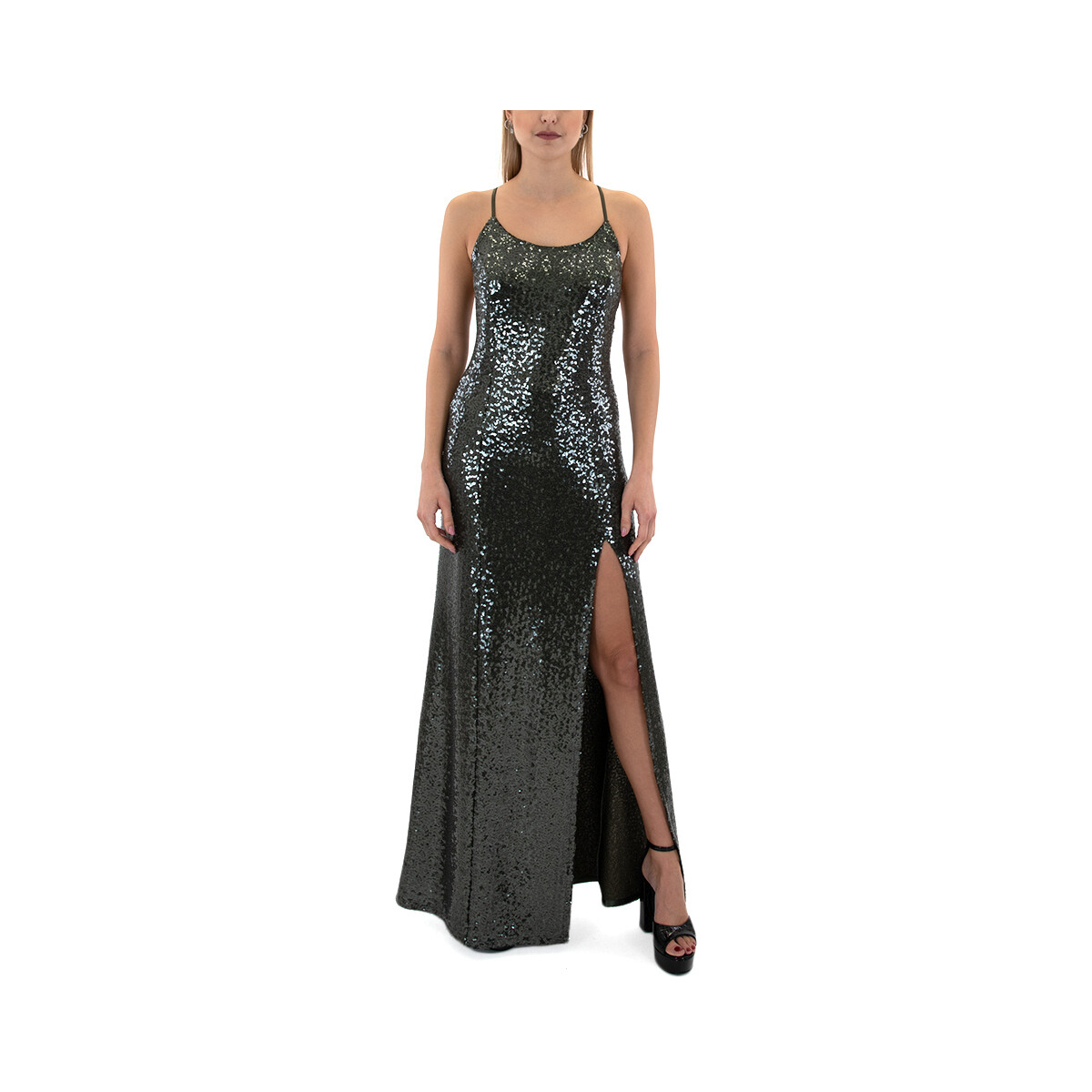 Υφασμάτινα Γυναίκα Φορέματα Project Soma SEQUIN NIGHT SHINE DRESS WOMEN ΧΑΚΙ