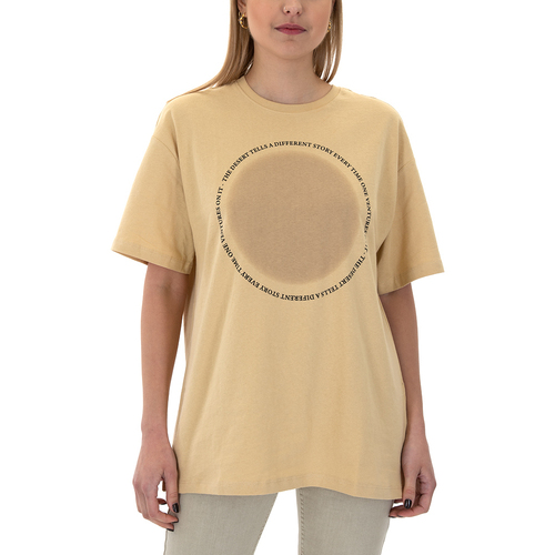 Υφασμάτινα Γυναίκα T-shirt με κοντά μανίκια Only ONLLUNA T-SHIRT WOMEN ΚΑΦΕ