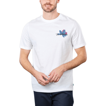 Υφασμάτινα Άνδρας T-shirt με κοντά μανίκια Scotch & Soda BACK ARTWORK LOOSE FIT T-SHIRT MEN SCOTCH & SODA ΚΙΤΡΙΝΟ- ΛΕΥΚΟ- ΜΠΛΕ