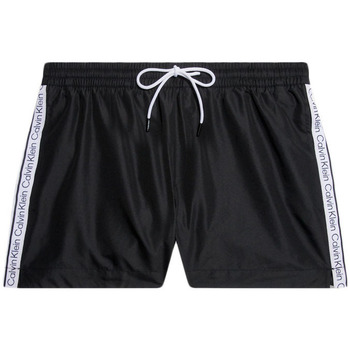 Υφασμάτινα Άνδρας Μαγιώ / shorts για την παραλία Calvin Klein Jeans SHORT DRAWSTRING SWIMSHORTS MEN ΛΕΥΚΟ- ΜΑΥΡΟ
