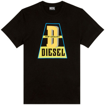 Υφασμάτινα Άνδρας T-shirt με κοντά μανίκια Diesel T-DIEGOR-K61 T-SHIRT MEN ΜΑΥΡΟ
