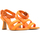 Παπούτσια Γυναίκα Σανδάλια / Πέδιλα Carrano E57144 LEATHER HIGH HEEL SANDALS WOMEN ΠΟΡΤΟΚΑΛΙ