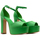 Παπούτσια Γυναίκα Σανδάλια / Πέδιλα Carrano E57173 LEATHER HIGH HEEL SANDALS WOMEN ΠΡΑΣΙΝΟ