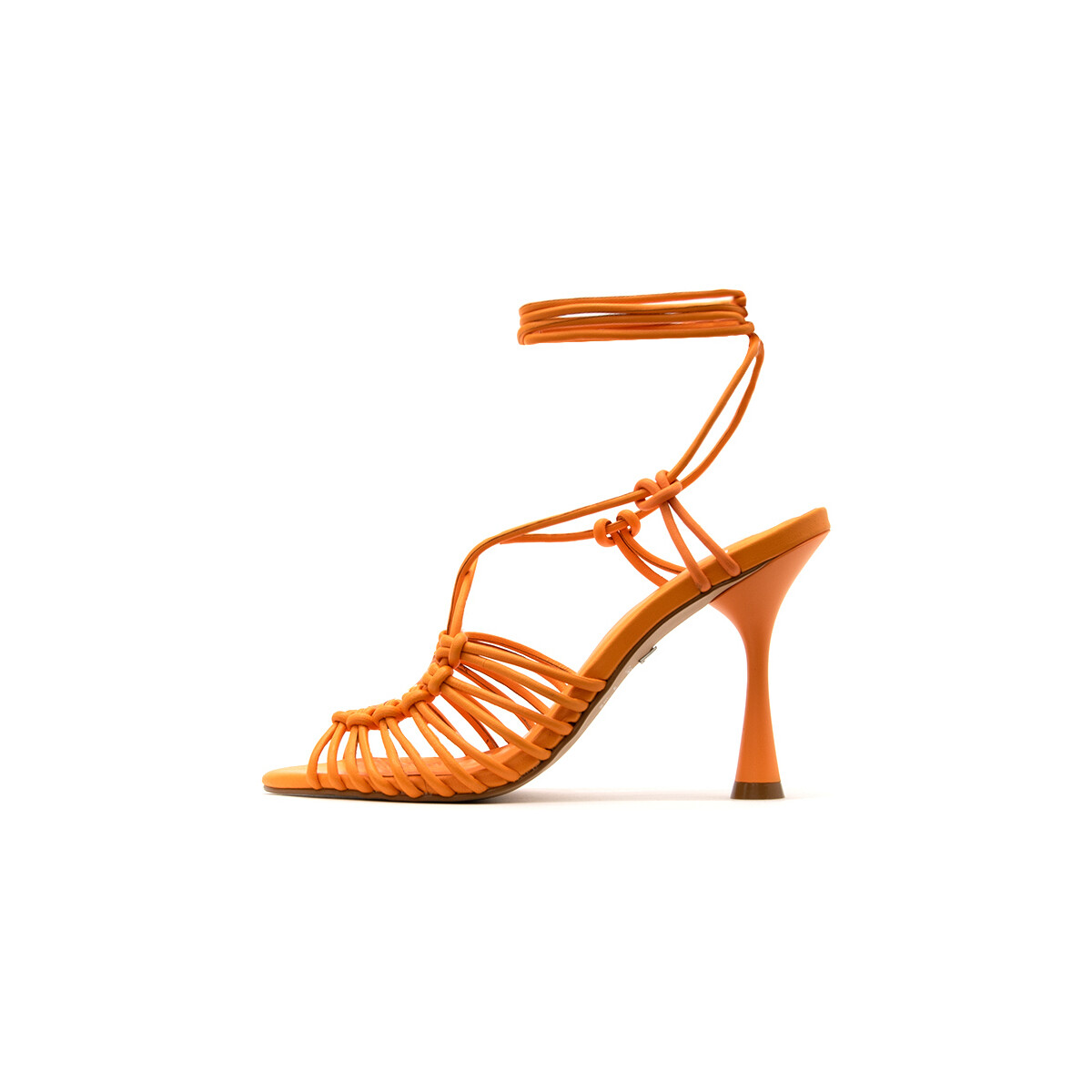 Παπούτσια Γυναίκα Σανδάλια / Πέδιλα Carrano E57191 LEATHER HIGH HEEL SANDALS WOMEN ΠΟΡΤΟΚΑΛΙ