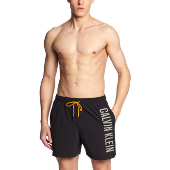 Υφασμάτινα Άνδρας Μαγιώ / shorts για την παραλία Calvin Klein Jeans MEDIUM DRAWSTRING ACTIVE SWIMSHORTS MEN ΜΑΥΡΟ- ΠΟΡΤΟΚΑΛΙ