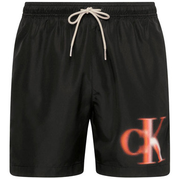 Υφασμάτινα Άνδρας Μαγιώ / shorts για την παραλία Calvin Klein Jeans MEDIUM DRAWSTRING GRAPHIC SWIMSHORTS MEN ΛΕΥΚΟ- ΜΑΥΡΟ- ΠΟΡΤΟΚΑΛΙ