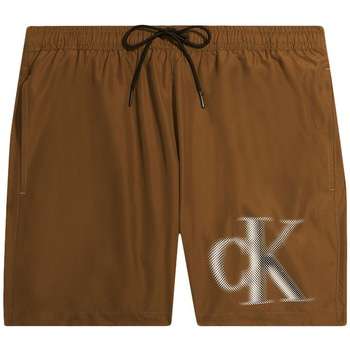Υφασμάτινα Άνδρας Μαγιώ / shorts για την παραλία Calvin Klein Jeans MEDIUM DRAWSTRING GRAPHIC SWIMSHORTS MEN ΛΕΥΚΟ- ΧΑΚΙ