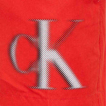 Calvin Klein Jeans MEDIUM DRAWSTRING GRAPHIC SWIMSHORTS MEN ΚΟΚΚΙΝΟ- ΛΕΥΚΟ