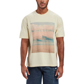 Υφασμάτινα Άνδρας T-shirt με κοντά μανίκια Gabba NIGEL FLAG PRINT T-SHIRT MEN ΜΠΕΖ- ΠΟΡΤΟΚΑΛΙ- ΣΙΕΛ