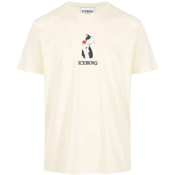 Υφασμάτινα Άνδρας T-shirt με κοντά μανίκια Iceberg JERSEY T-SHIRT MEN ΕΚΡΟΥ- ΛΕΥΚΟ- ΜΑΥΡΟ
