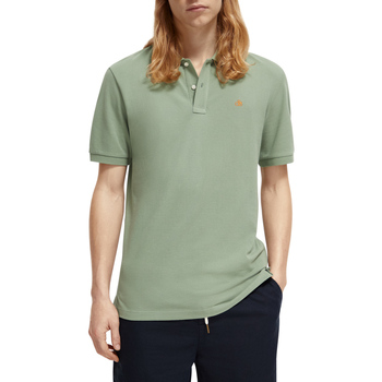 Υφασμάτινα Άνδρας T-shirt με κοντά μανίκια Scotch & Soda CLASSIC ORGANIC PIQUE POLO T-SHIRT MEN SCOTCH & SODA ΧΑΚΙ