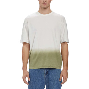 Υφασμάτινα Άνδρας T-shirt με κοντά μανίκια Gabba SPIRIT PRINT BOXY FIT T-SHIRT MEN ΛΕΥΚΟ- ΠΡΑΣΙΝΟ