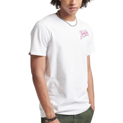 Υφασμάτινα Άνδρας T-shirt με κοντά μανίκια Superdry VINTAGE PHOTOGRAPHIC T-SHIRT MEN ΛΕΥΚΟ- ΡΟΖ