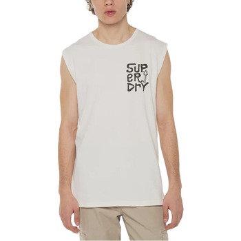 Υφασμάτινα Άνδρας T-shirt με κοντά μανίκια Superdry VINTAGE TRIBAL SURF T-SHIRT MEN ΕΚΡΟΥ- ΜΑΥΡΟ