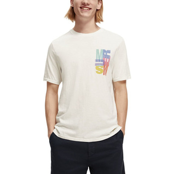 Υφασμάτινα Άνδρας T-shirt με κοντά μανίκια Scotch & Soda SUMMER ARTWORK T-SHIRT MEN SCOTCH & SODA ΛΕΥΚΟ