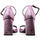Παπούτσια Γυναίκα Σανδάλια / Πέδιλα Bacali Collection CROCO LEATHER HIGH HEEL SANDALS WOMEN ΡΟΖ