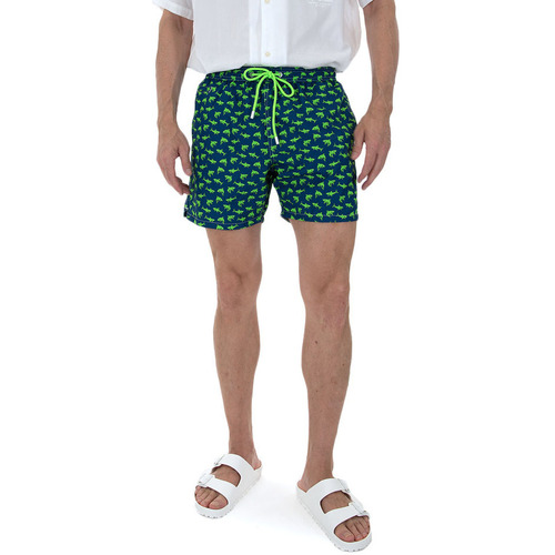 Υφασμάτινα Άνδρας Μαγιώ / shorts για την παραλία Mc2 Saint Barth SHARK SIGHT 6175 ULTRALIGHT SWIMSHORTS MEN ΜΠΛΕ- ΠΡΑΣΙΝΟ