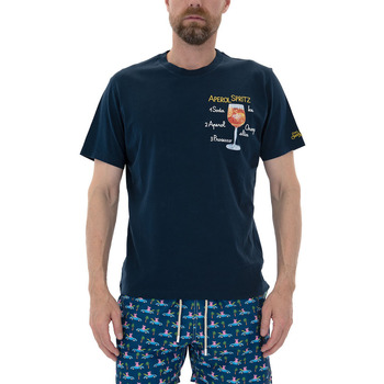Υφασμάτινα Άνδρας T-shirt με κοντά μανίκια Mc2 Saint Barth SPRITZ 61 EMB REGULAR FIT T-SHIRT MEN ΚΙΤΡΙΝΟ- ΜΠΛΕ- ΠΟΡΤΟΚΑΛΙ