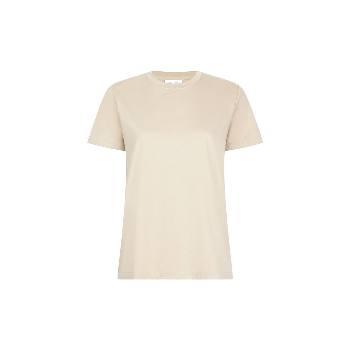 Υφασμάτινα Γυναίκα T-shirt με κοντά μανίκια Calvin Klein Jeans SMOOTH COTTON CREW NECK T-SHIRT WOMEN ΜΠΕΖ