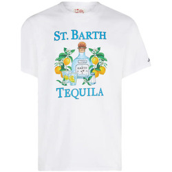 Υφασμάτινα Άνδρας T-shirt με κοντά μανίκια Mc2 Saint Barth TEQUILA BOOM T-SHIRT MEN ΛΕΥΚΟ- ΠΟΡΤΟΚΑΛΙ- ΣΙΕΛ