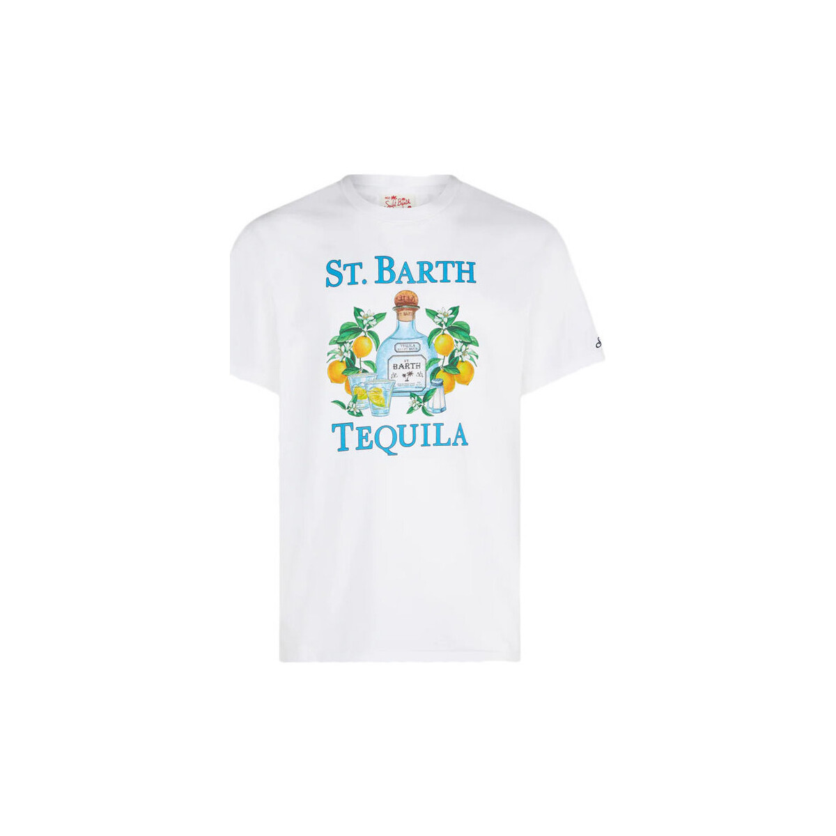 Υφασμάτινα Άνδρας T-shirt με κοντά μανίκια Mc2 Saint Barth TEQUILA BOOM T-SHIRT MEN ΛΕΥΚΟ- ΠΟΡΤΟΚΑΛΙ- ΣΙΕΛ