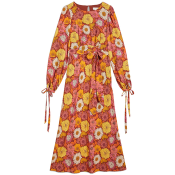 Υφασμάτινα Γυναίκα Φορέματα Ted Baker LELYAH PRINTED OPEN BACK MAXI DRESS WOMEN ΚΑΦΕ- ΚΙΤΡΙΝΟ