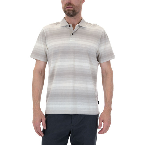 Υφασμάτινα Άνδρας T-shirt με κοντά μανίκια Ted Baker OMEATH POLO T-SHIRT MEN ΓΚΡΙ- ΕΚΡΟΥ