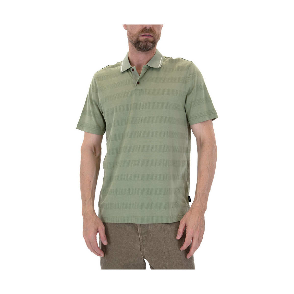 T-shirt με κοντά μανίκια Ted Baker IRBY TEXTURED STRIPE POLO T-SHIRT MEN