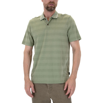 Υφασμάτινα Άνδρας T-shirt με κοντά μανίκια Ted Baker IRBY TEXTURED STRIPE POLO T-SHIRT MEN ΠΡΑΣΙΝΟ