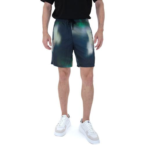 Υφασμάτινα Άνδρας Μαγιώ / shorts για την παραλία Ted Baker BRALTER PRINTED DRAWSTRING SWIMSHORTS MEN ΓΚΡΙ- ΜΠΛΕ- ΠΡΑΣΙΝΟ