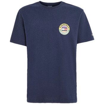 Υφασμάτινα Άνδρας T-shirt με κοντά μανίκια Tommy Hilfiger TOMMY JEANS CIRCULAR LOGO REGULAR FIT T-SHIRT MEN ΚΙΤΡΙΝΟ- ΜΠΛΕ- ΠΡΑΣΙΝΟ