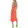 Υφασμάτινα Γυναίκα Φορέματα Studio 83 CINDY SATIN MIDI DRESS WOMEN ΠΟΡΤΟΚΑΛΙ